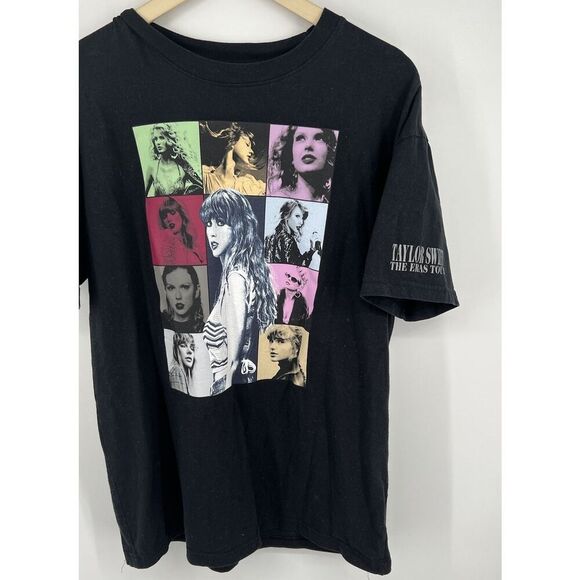 Taylor Swift Eras Tour Black Graphic Concert T-shirt Size Large - Picture 2 of 5